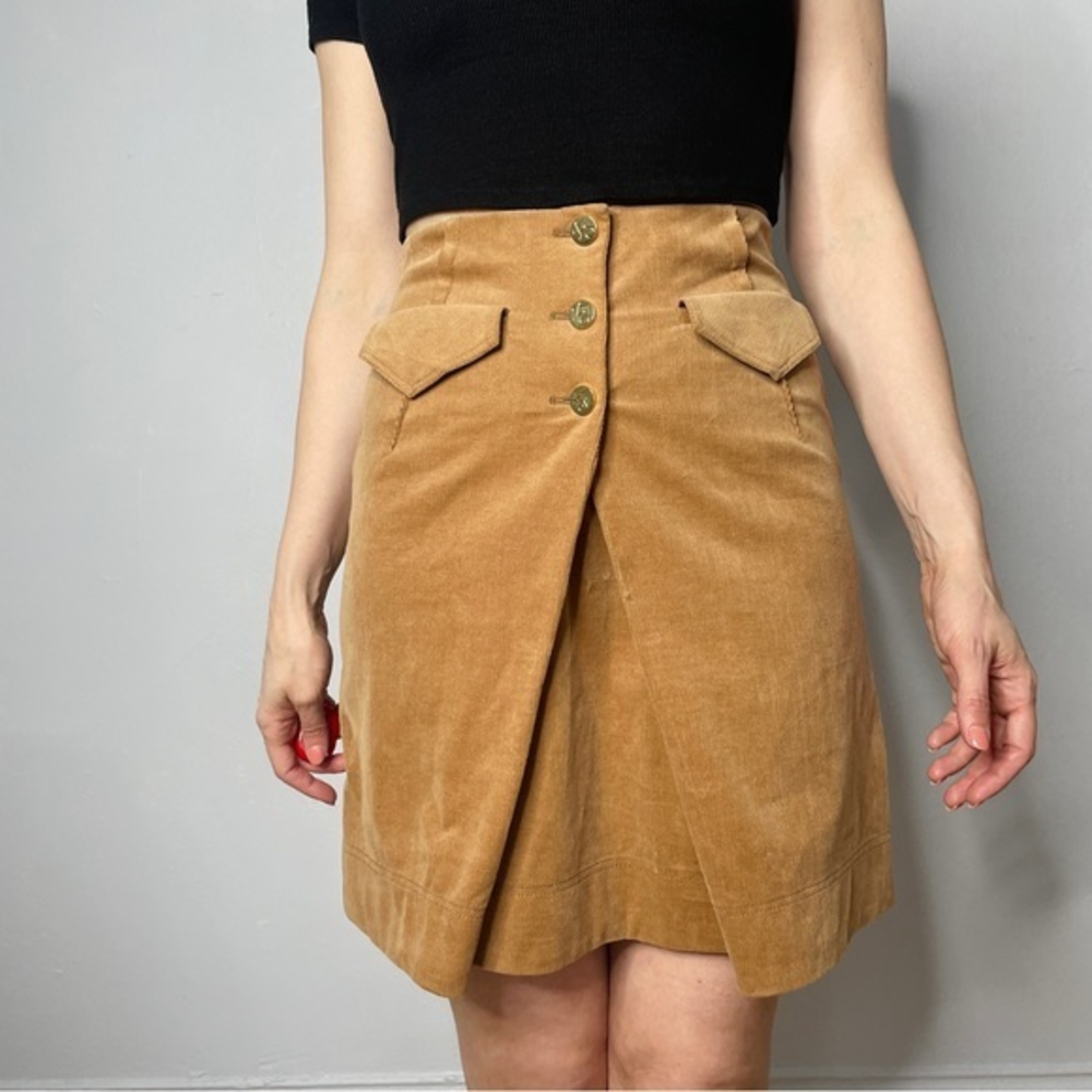 Z Spoke by Zac Posen Tan‎ Corduroy Skirt